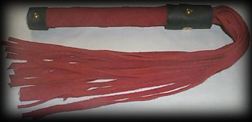 red suede flogger